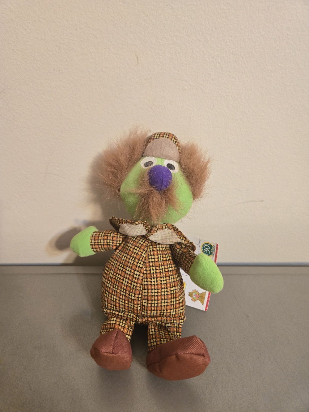 Vintage 1997 Tyco Sesame Street Sherlock Hemlock 9" Bean Bag Plush Toy